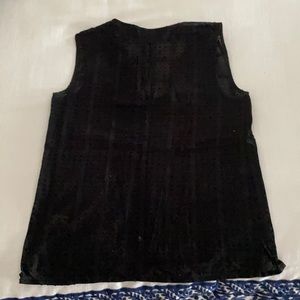 Black j crew tank top w/ print